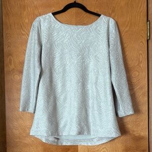 Preston & York Light Gray Textured Boatneck Tunic Medium
